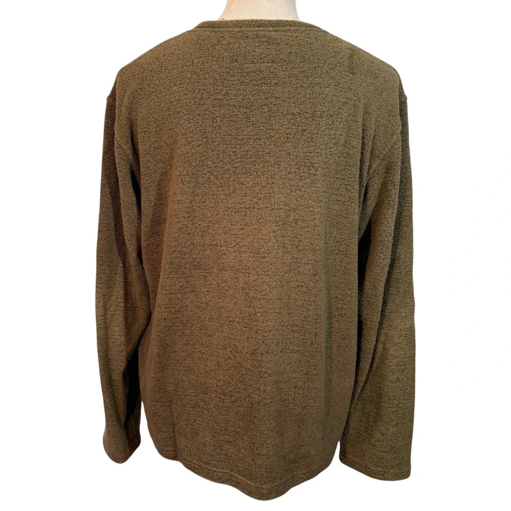 Men's Prana Breathe Sweater Size XL Green Long Sleeve Crewneck Pullover Casual